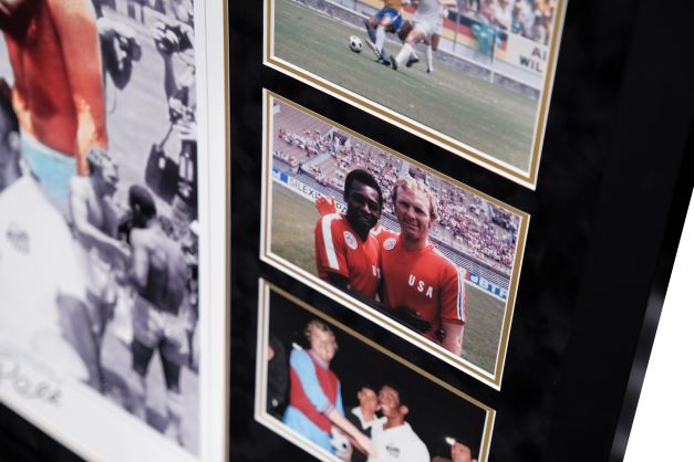 Pele and Bobby Moore Signed Display - Memorabilia Framers Shop