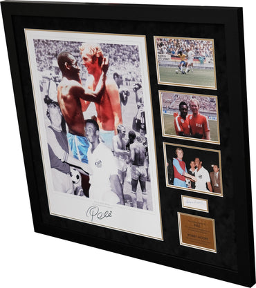 Pele and Bobby Moore Signed Display - Memorabilia Framers Shop