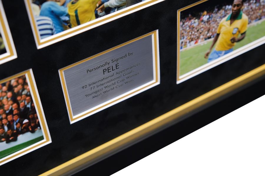 Pele signed Photograph Framed Display - Memorabilia Framers Shop