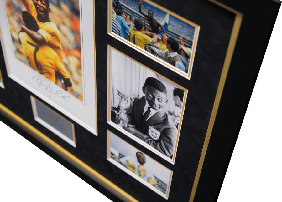 Pele signed Photograph Framed Display - Memorabilia Framers Shop
