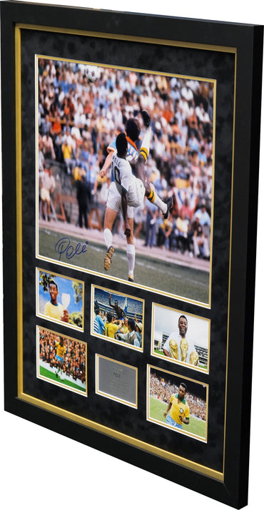 Pele signed Photograph Framed Display - Memorabilia Framers Shop