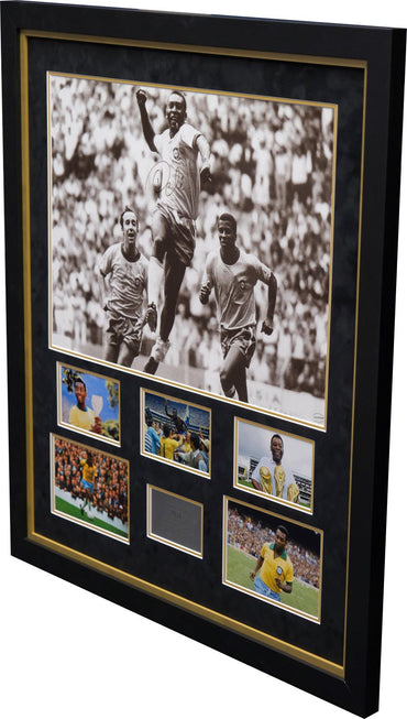 Pele signed Photograph Framed Display - Memorabilia Framers Shop