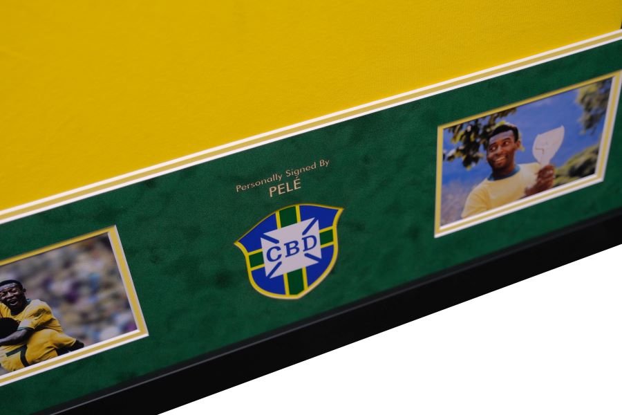 Pele Signed Shirt with BAS Beckett Authentication Certificate - Memorabilia Framers Shop