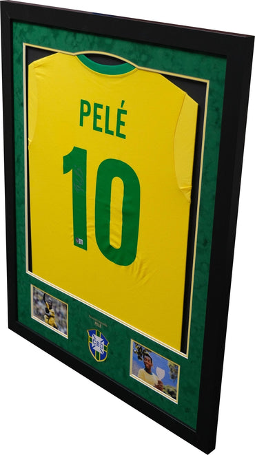 Pele Signed Shirt with BAS Beckett Authentication Certificate - Memorabilia Framers Shop