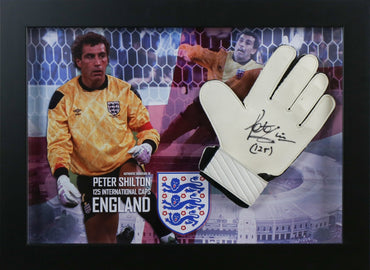 Peter Shilton England Signed Goal Keeper Glove Framed - Memorabilia Framers Shop