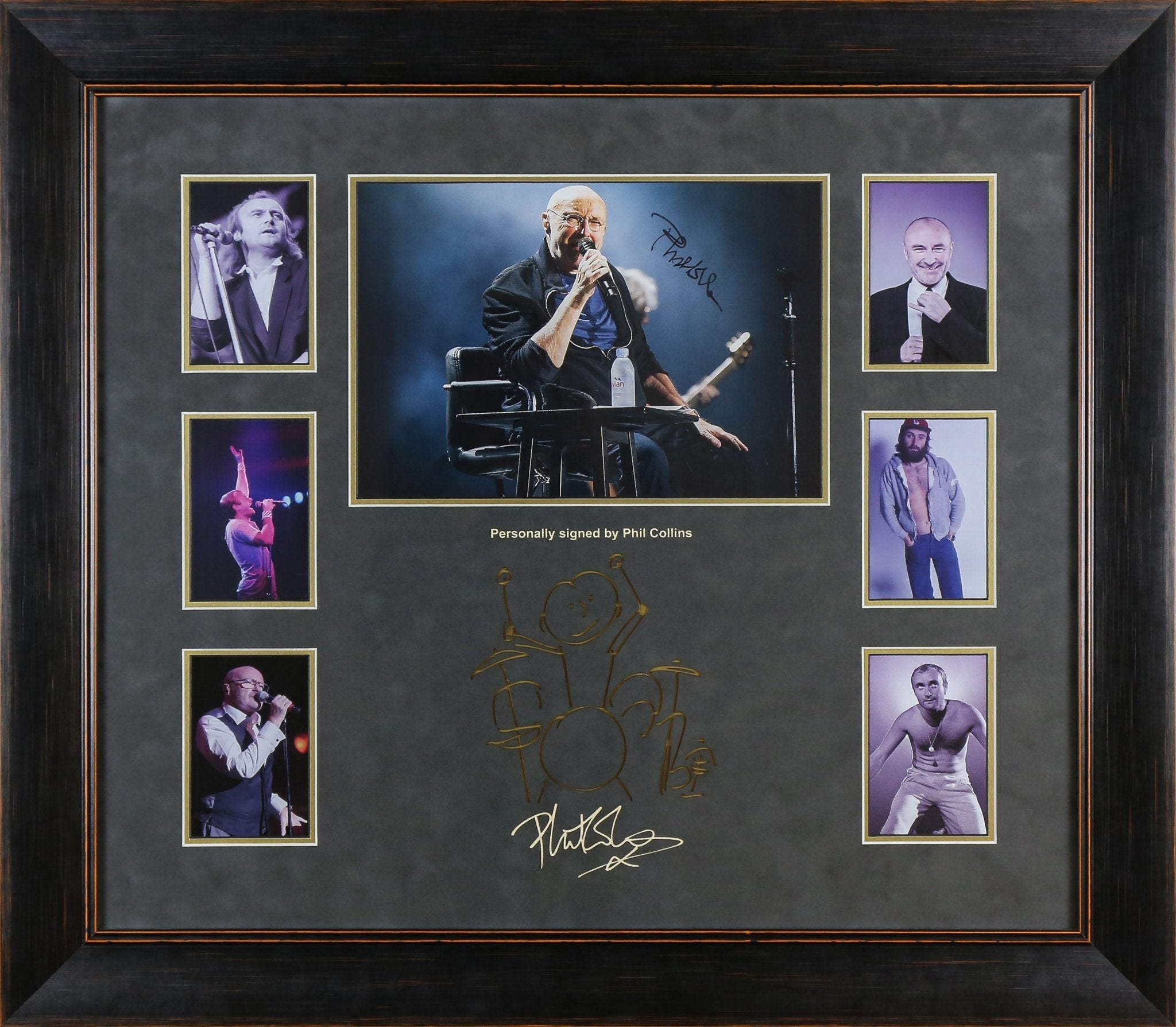 Phil Collins Signed 12x8 Photograph Framed Display - Memorabilia Framers Shop