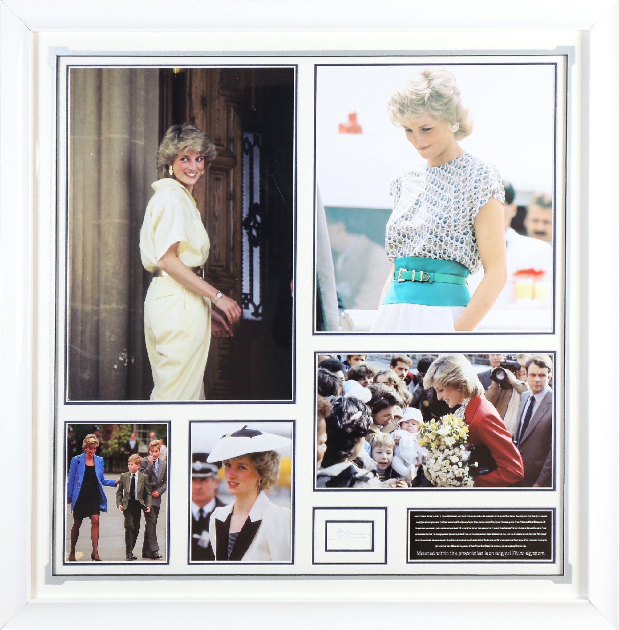 Princess Diana Signed Historial Document Framed Display - Memorabilia Framers Shop