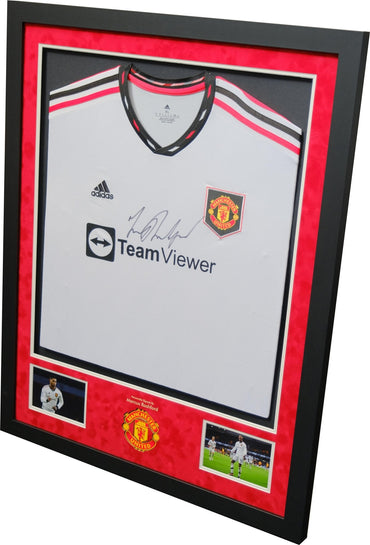 Rashford Signed Manchester United White Shirt Framed Display - Memorabilia Framers Shop