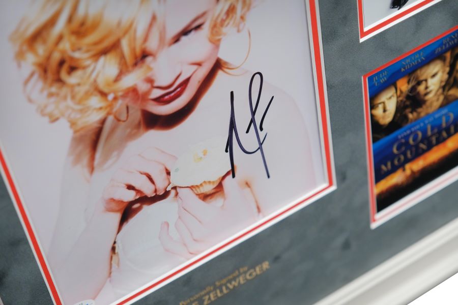 Renee Zellweger Tribute Photograph Signed Display - Memorabilia Framers Shop