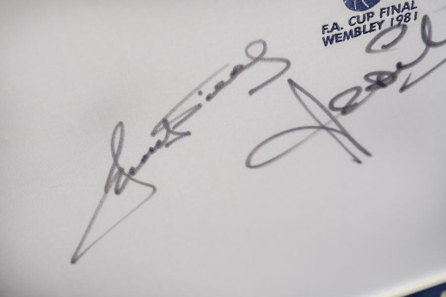 Ricky Villa and Ossie Ardiles Signed Spurs Shirt Framed Display - Memorabilia Framers Shop