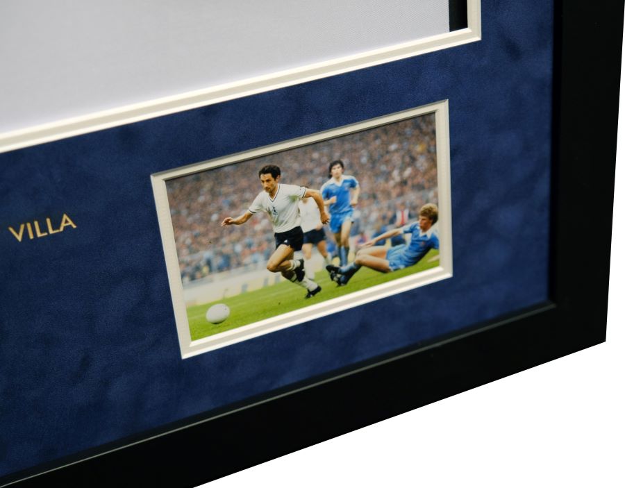 Ricky Villa and Ossie Ardiles Signed Spurs Shirt Framed Display - Memorabilia Framers Shop