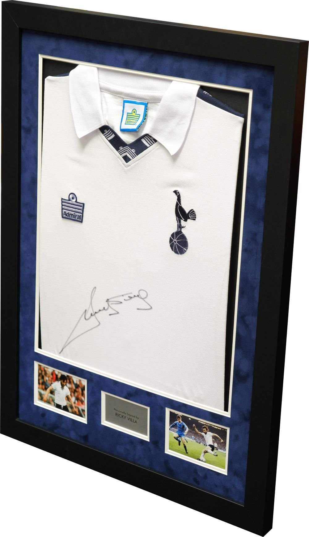 Ricky Villa Signed Spurs Shirt Framed Display - Memorabilia Framers Shop