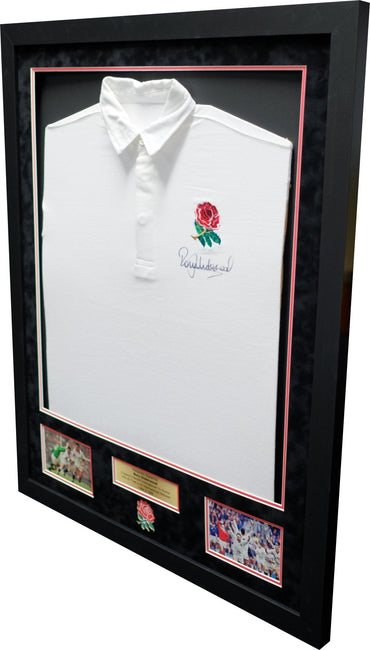 Rory Underwood Signed England Rugby shirt - Memorabilia Framers Shop