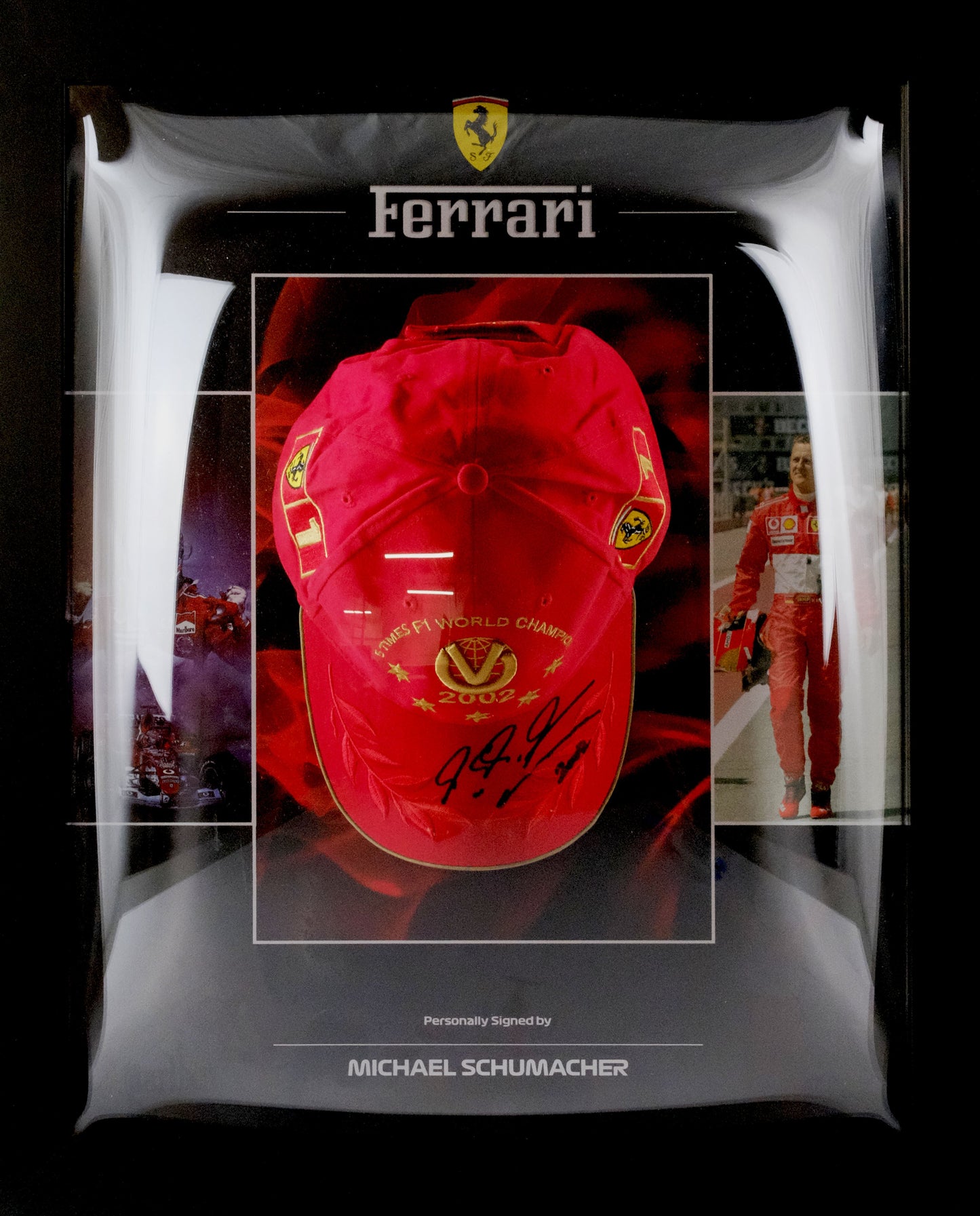 Michael Schumacher Signed Cap Display
