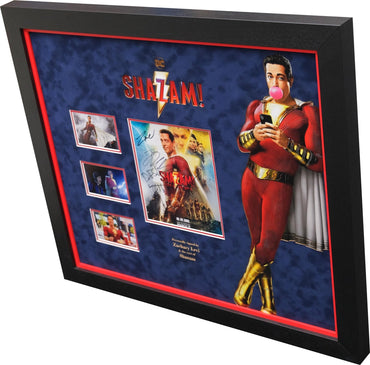 Shazam Multi Signed Photograph Display Signed by Zachary Levi - Memorabilia Framers Shop