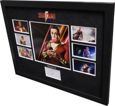 Shazam signed by Zachary Levi - Memorabilia Framers Shop