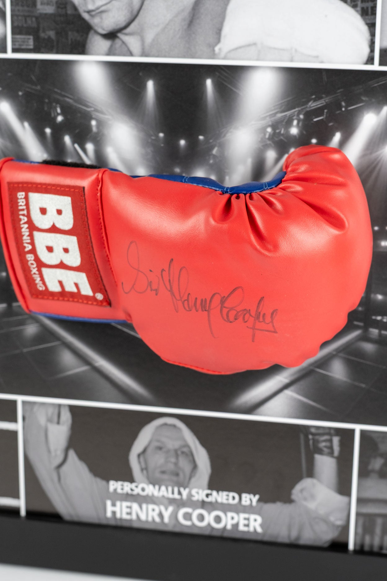 Sir Henry Cooper Signed Glove Framed Display