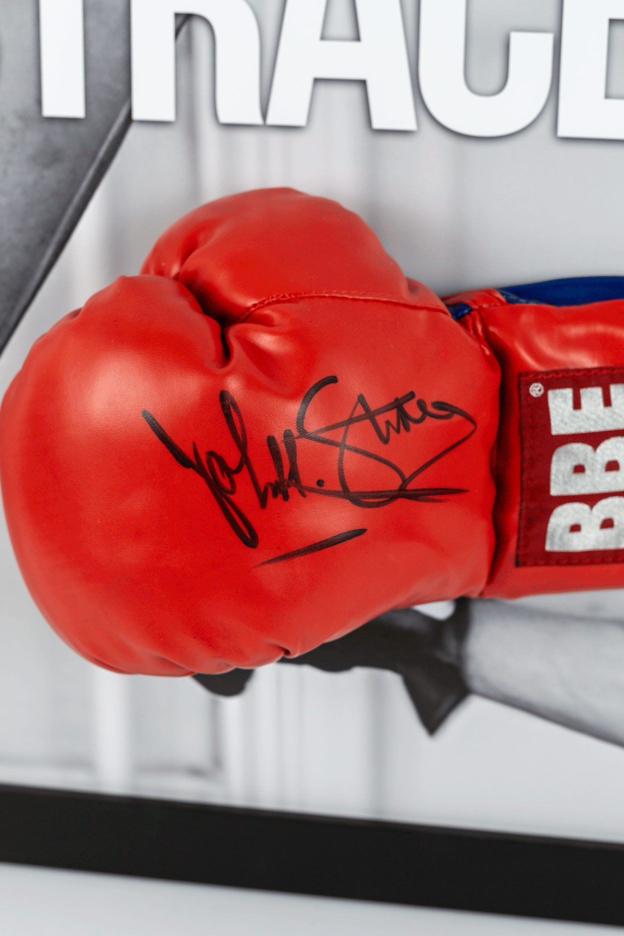 John H. Stracey Signed Glove Framed Display