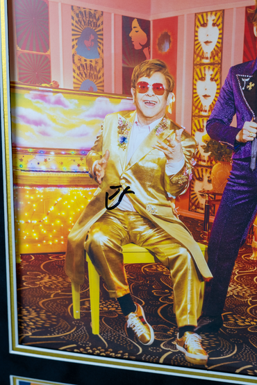 Elton John Signed 'Who Believes In Angels?' Vinyl Insert Framed Display