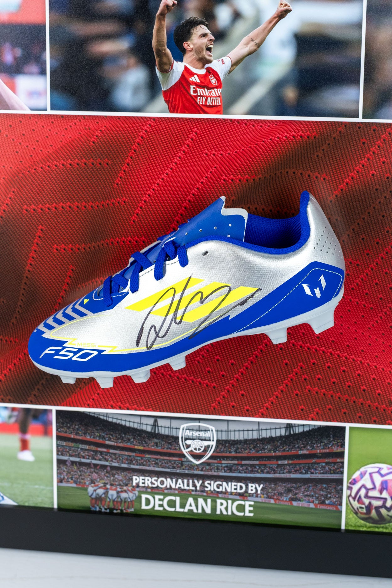 Declan Rice Signed Red Boot Arsenal