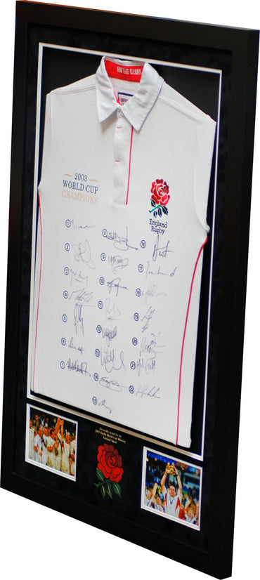 Signed Rugby 2003 winners Jersey - Memorabilia Framers Shop