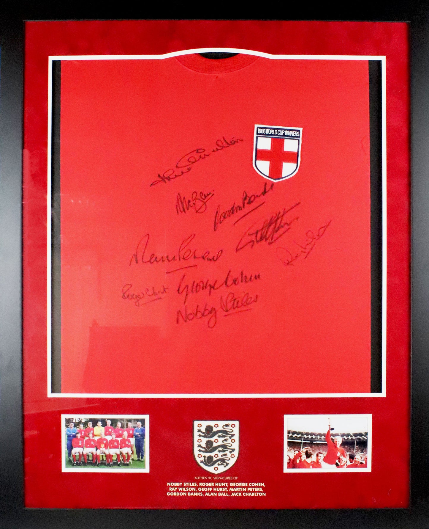 1966 FIFA World Cup Winners Signed England Shirt Framed Display