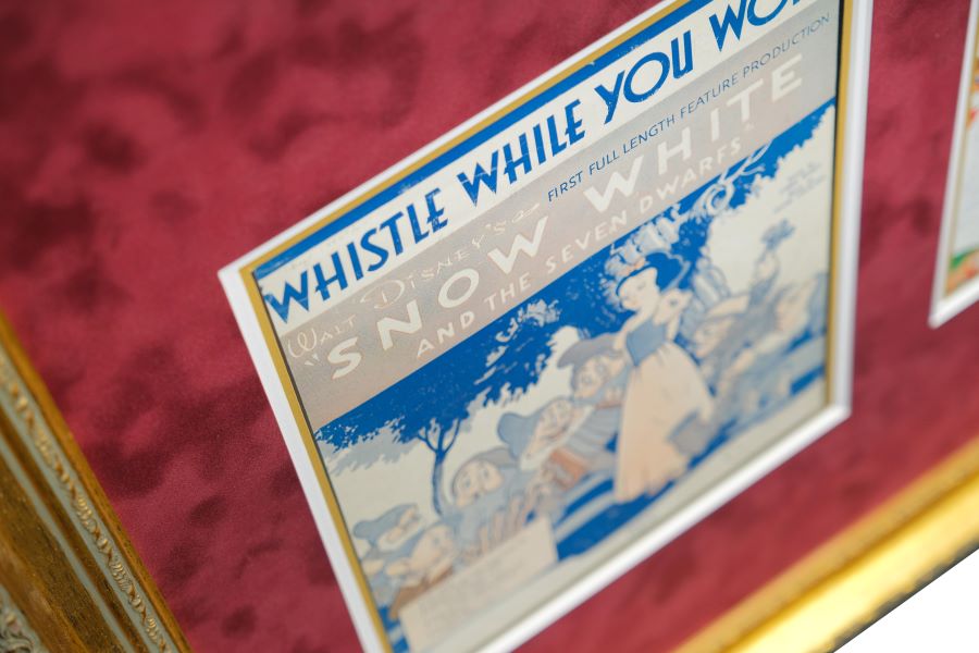 Snow White Written Letter Display Signed by Adriana Caselotti - Memorabilia Framers Shop