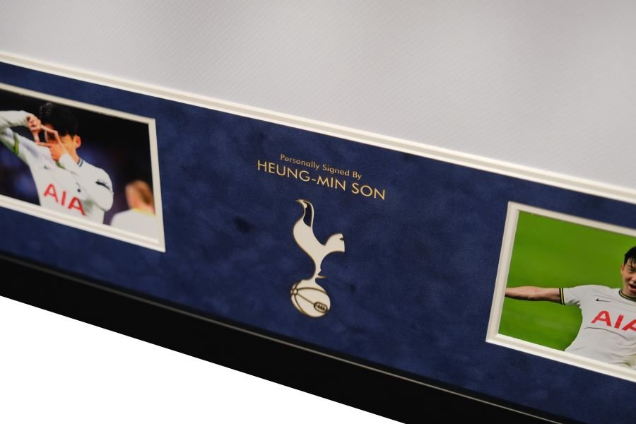 Son Heung-Min Signed Spurs Shirt Framed Display - Memorabilia Framers Shop