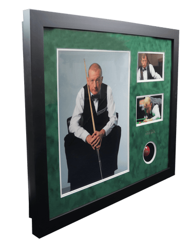 Steve Davis Snooker champion signed ball - Memorabilia Framers Shop