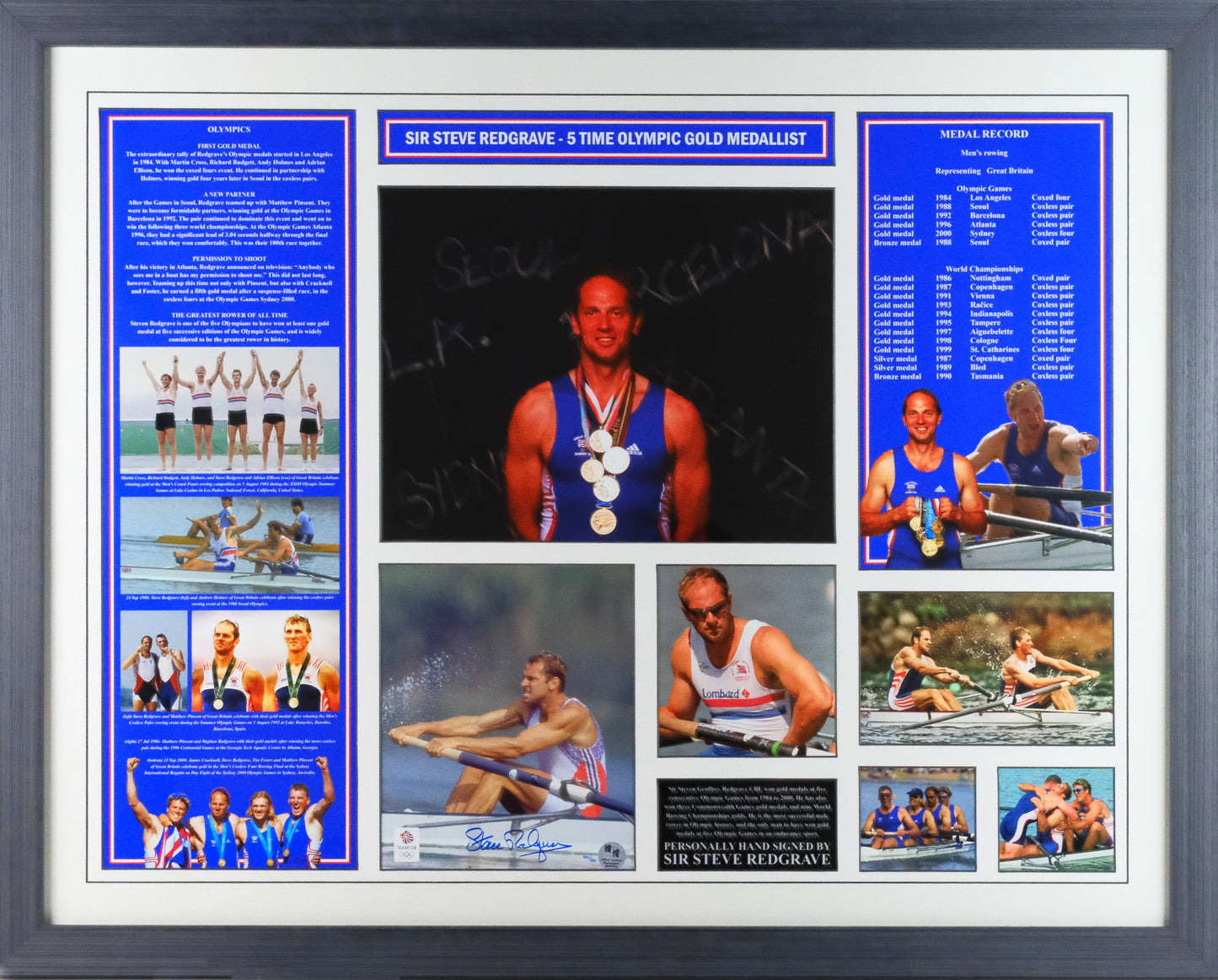 Steve Redgrave Signed Photo Framed Display