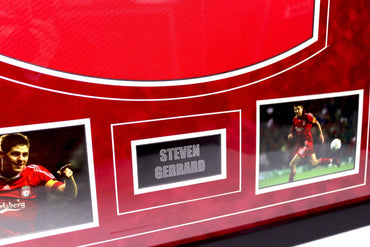 Steven Gerrard Signed Liverpool Shirt Framed Display - Memorabilia Framers Shop