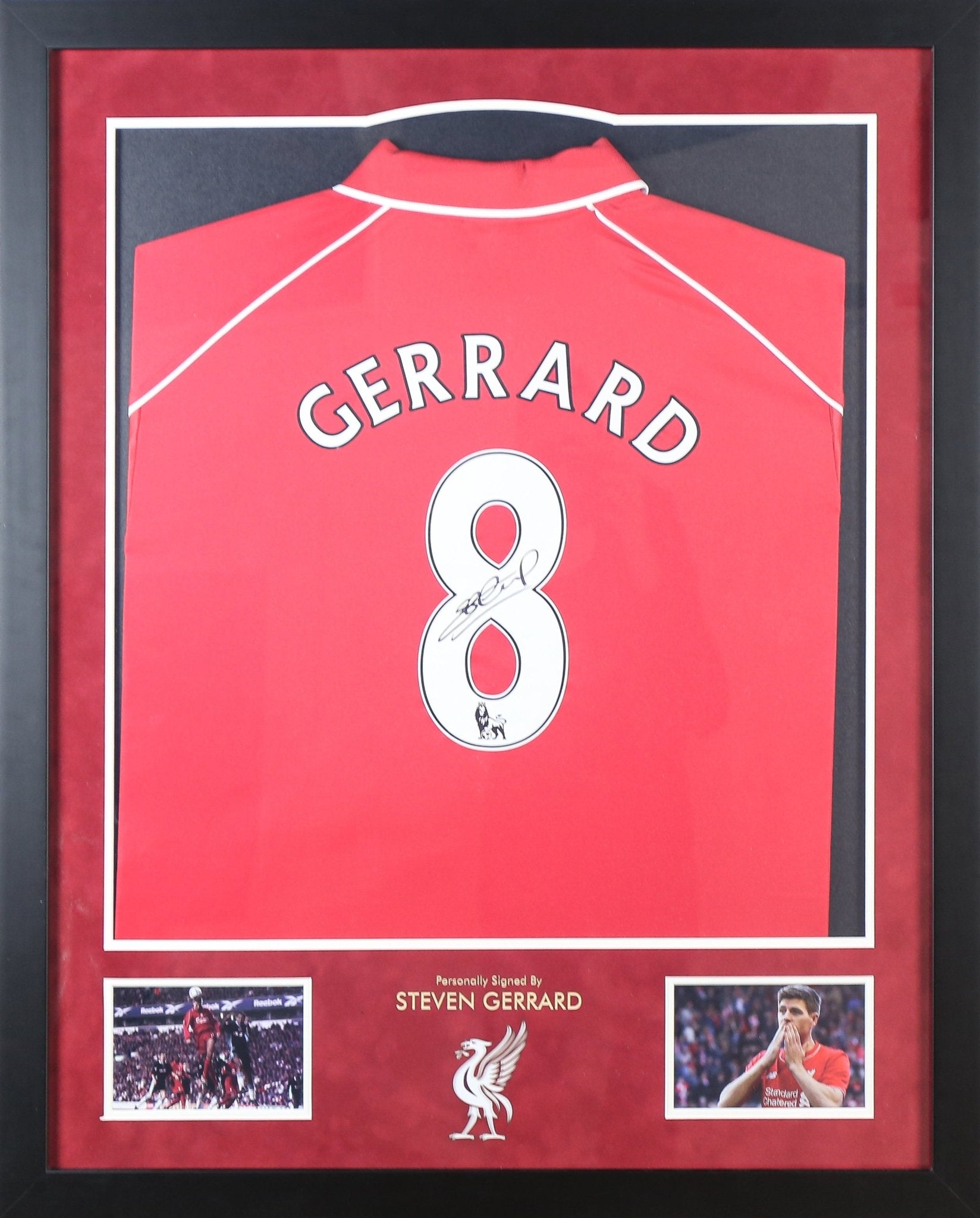 Steven Gerrard Signed Shirt Framed Display - Memorabilia Framers Shop