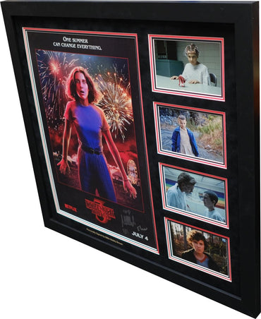 Stranger Things Framed display Personally signed by Millie Bobby Brown - Memorabilia Framers Shop