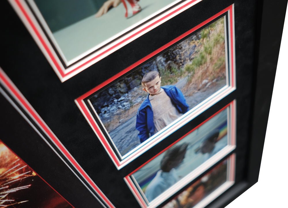 Stranger Things Framed display Personally signed by Millie Bobby Brown - Memorabilia Framers Shop