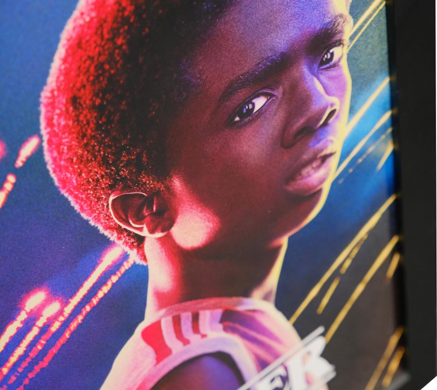 Stranger Things Framed Display Signed by Caleb McLaughin - Memorabilia Framers Shop