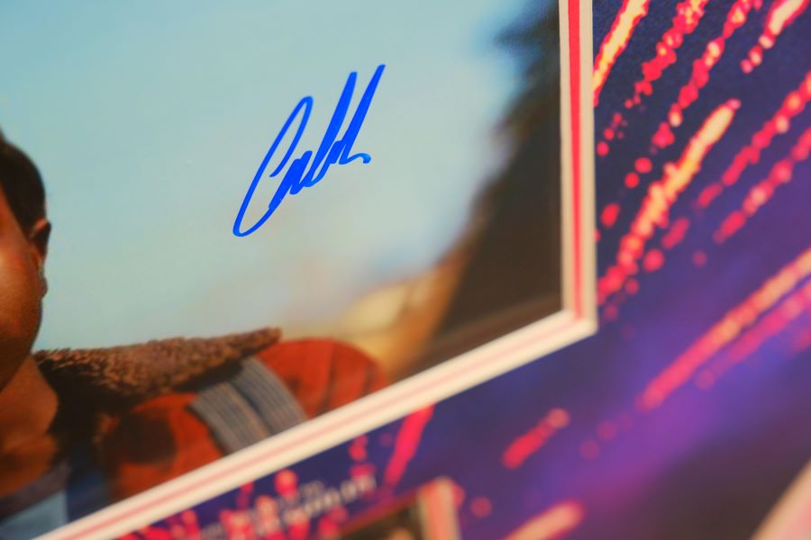 Stranger Things Framed Display Signed by Caleb McLaughin - Memorabilia Framers Shop