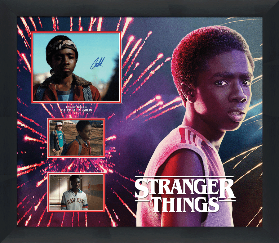 Stranger Things Framed Display Signed by Caleb McLaughlin - Memorabilia Framers Shop
