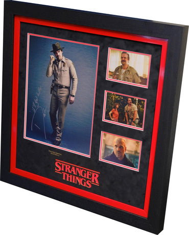 Stranger Things Framed Display Signed by David Harbour - Memorabilia Framers Shop