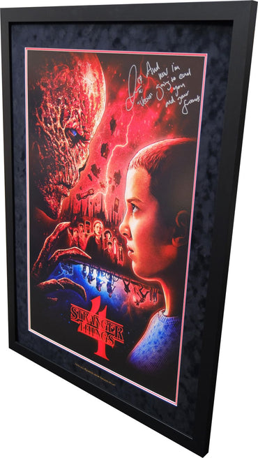 Stranger Things Framed Display Signed by Jamie Campbell-Bower - Memorabilia Framers Shop