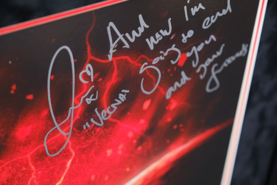 Stranger Things Framed Display Signed by Jamie Campbell-Bower - Memorabilia Framers Shop