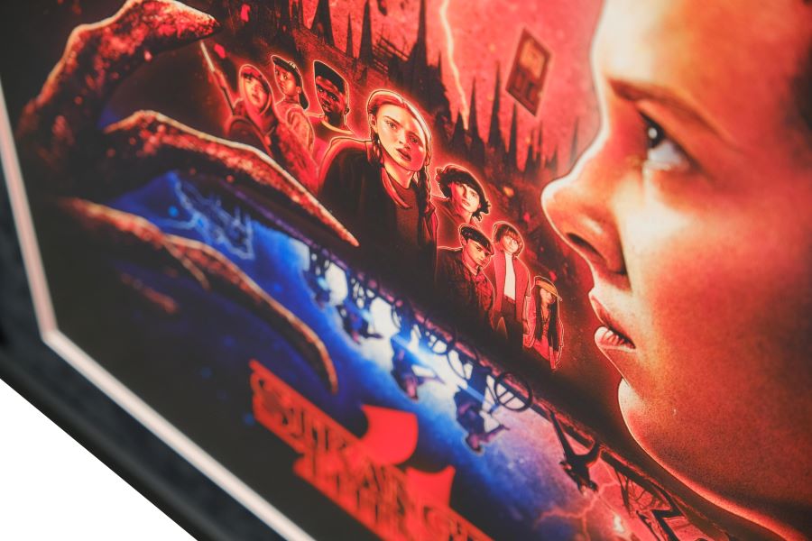 Stranger Things Framed Display Signed by Jamie Campbell-Bower - Memorabilia Framers Shop