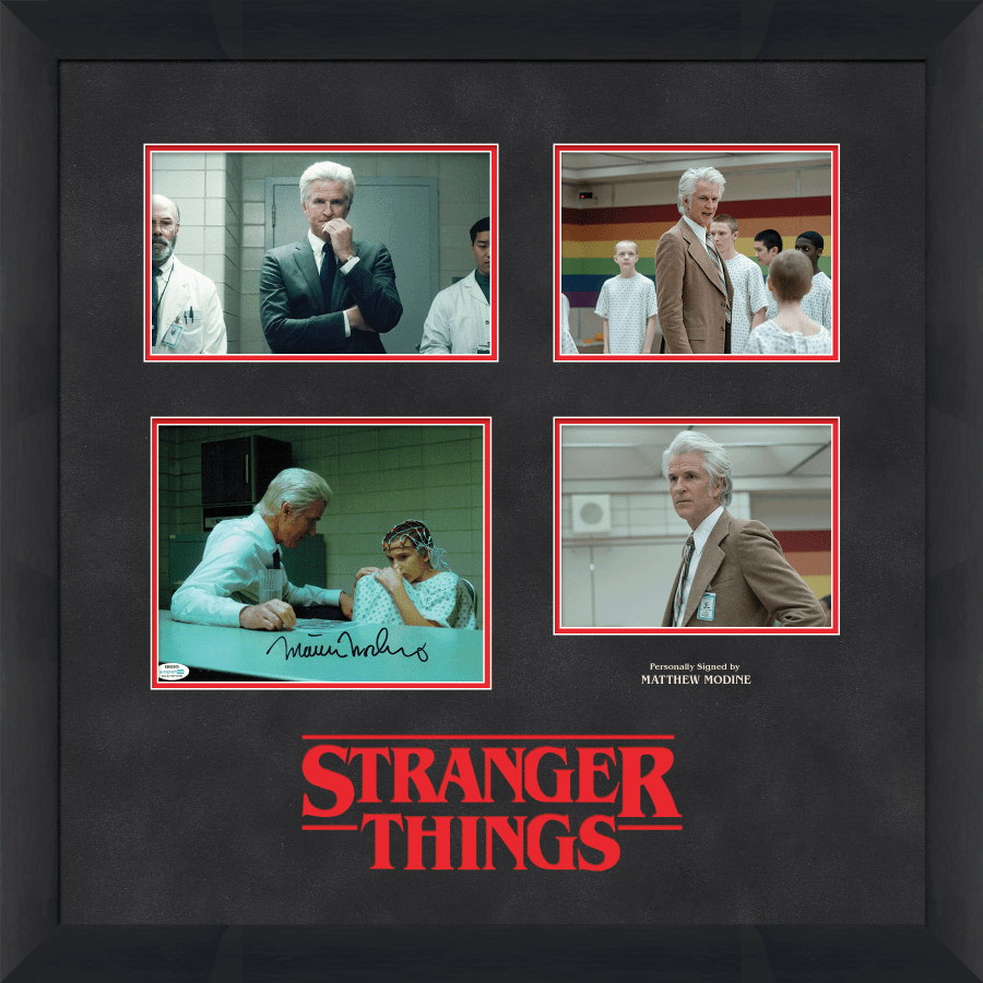 Stranger Things Framed Display Signed by Matthew Modine - Memorabilia Framers Shop