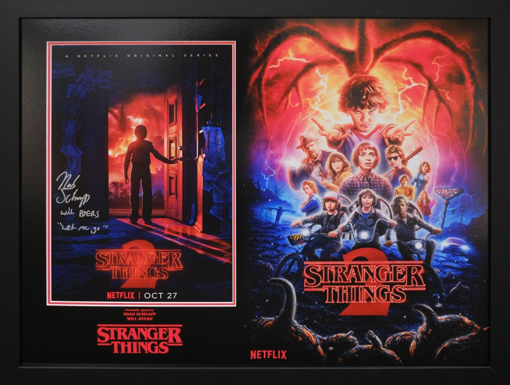 Stranger Things Framed Display Signed by Noah Schnapp - Memorabilia Framers Shop
