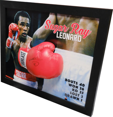 Sugar Ray Leonard Signed Glove - Memorabilia Framers Shop