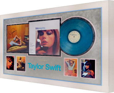 Taylor Swift Signed Midnights Album Jade Green Vinyl - Memorabilia Framers Shop