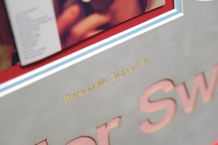 Taylor Swift Signed Midnights CD display. - Memorabilia Framers Shop