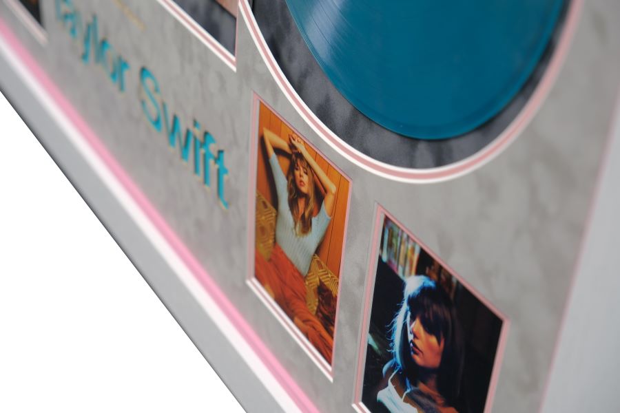 Taylor Swift Signed Midnights Moonstone Blue Vinyl - Memorabilia Framers Shop