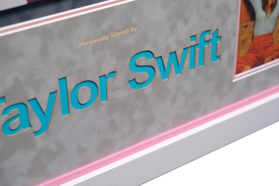 Taylor Swift Signed Midnights Moonstone Blue Vinyl - Memorabilia Framers Shop