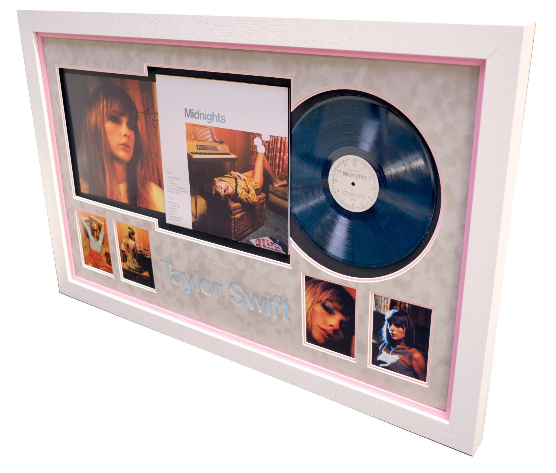 Taylor Swift Signed photo and Midnights Record - Memorabilia Framers Shop