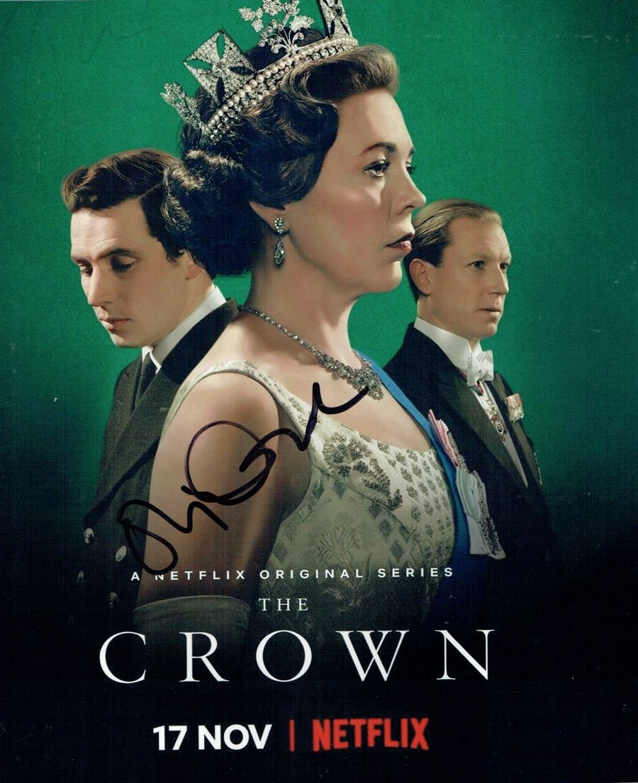 The Crown Photograph Framed Display Signed by Olivia Coleman - Memorabilia Framers Shop